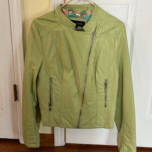 Green Black Rivet (like new) bomber jacket, large